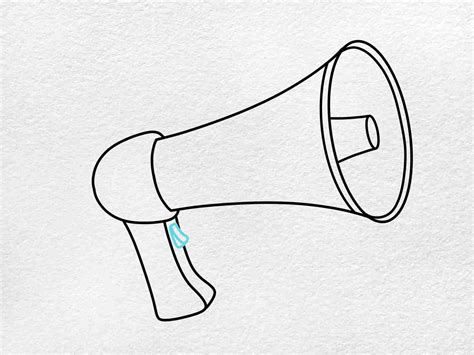 how to draw a megaphone|How To Draw A Megaphone Step by Step .